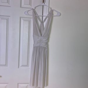 white dress with cut out back